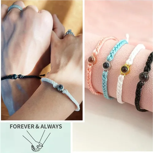 Vista 6 de JUBOPE Pulseras personalizadas con fotos, pulsera de proyección con imagen en el interior, pulsera con imagen personalizada, regalo conmemorativo