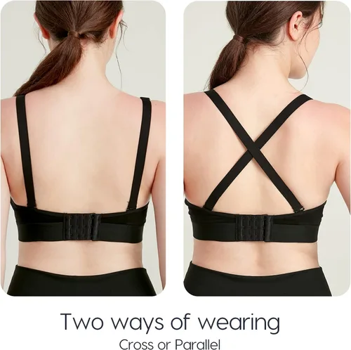 Vista 5 de Lupantte Brasier de bombeo manos libres para mujer, paquete de 2, cómodo brasier de extracción de leche con almohadillas, brasier de lactancia