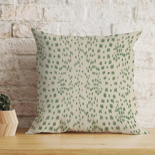 Vista 5 de Funda de cojín decorativa con estampado de guepardo verde peridoto para sofá, funda de almohada verde crema con estampado de leopardo con A-16