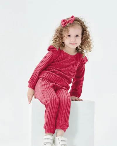 Vista 2 de Mioglrie Infant Baby Girl Clothes Fall Outfits Toddler Girls' Clothing Fleece Sweatshirts Winter Baby Clothes for Girls