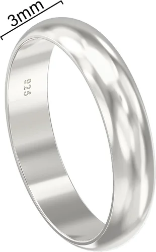 Vista 2 de Aeon Anillo de boda de plata de ley 925 30.197 in Ajuste cómodo para hombres y mujeres Tallas J-Z Calidad premium para momentos especiales