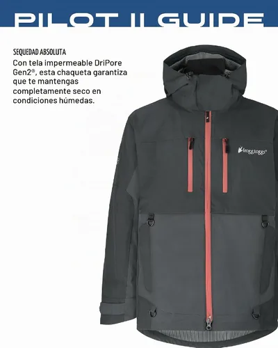 Vista 4 de FROGG TOGGS Pilot 2 Guide - Chaqueta impermeable transpirable de 3 capas Negro/gris carbón