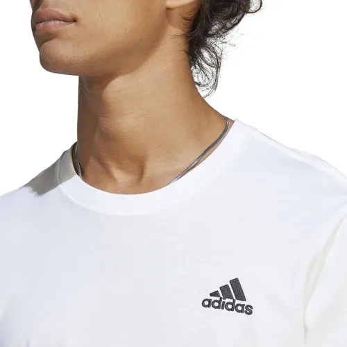 Vista 7 de Adidas Camiseta con logotipo pequeño bordado para hombre Essentials