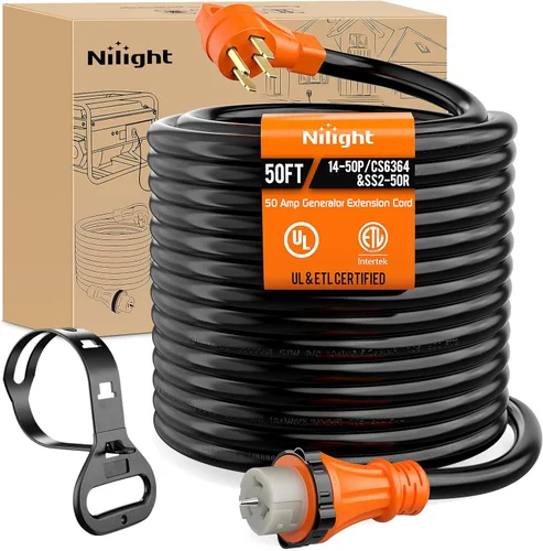 Vista 35 de Nilight Cable de Extensión para Secadora EV de 15 Pies 3 Clavijas 30 Amperios NEMA 10-30P 10-30R Cable de Extensiones Antiguas Servicio Pesado