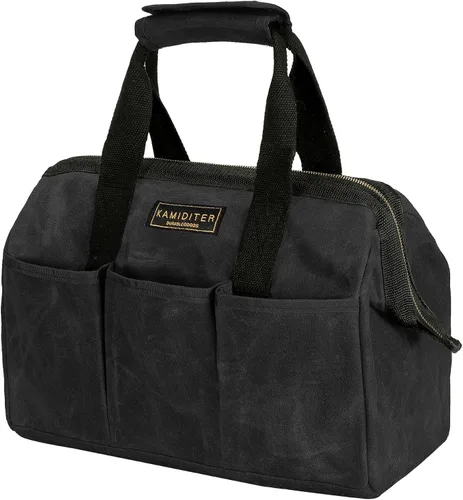 Vista 10 de Bolsa de herramientas de 13 pulgadas, bolsa de herramientas resistente al agua, bolsa de herramientas con asa para herramientas, llaves inglesas