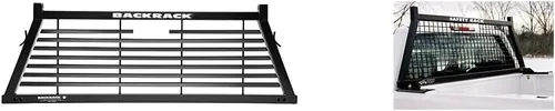 Vista 9 de RealTruck Backrack Marco de Estante Semi-Persianas + Kit de Hardware para uso con Caja de Herramientas de 21", Combo Sin Perforación, Negro