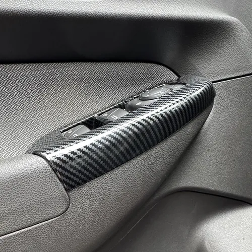 Vista 6 de YOUTOOCAR Panel de interruptor de ventana de puerta compatible con accesorios Chevy Trailblazer 2020-2025 (patrón de fibra de carbono)