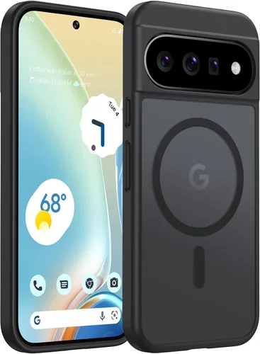 Vista 20 de TAURI - Funda para Google Pixel 9 Pro/9, compatible con Magsafe, color negro
