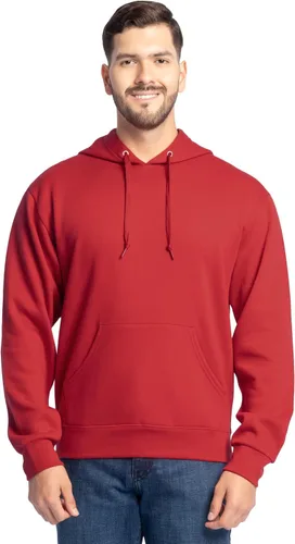 Vista 13 de Fruit of the Loom Men's Eversoft Fleece Pullover Hooded Sweatshirt, Moisture Wicking & Breathable Jersey jaspeado caqui