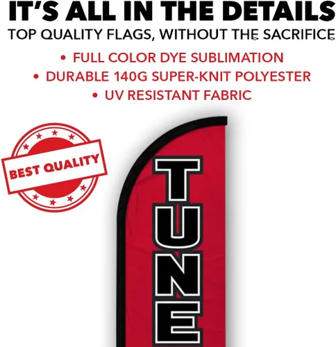 Vista 3 de Tune Ups - Bandera publicitaria sin viento, perfecta para mecánicos, tiendas de automóviles, concesionarios, talleres de reparación de automóviles