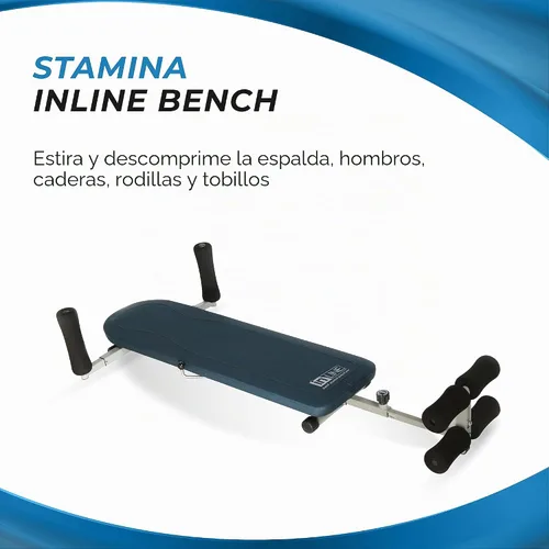 Vista 2 de Banco de estiramiento para espalda In Line de Stamina Home Gym Equipment to Decompress Spine and Joints for Inversion Traction Therapy