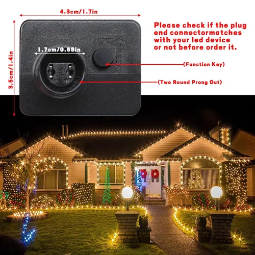 Vista 3 de Transformador LED de 24V6W Clase 2 Fuente de Alimentación LED, Impermeable IP44 de Bajo Voltaje Uso Temporal LED Driver Transformador Enchufe US CA