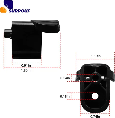Vista 2 de Paquete de 2 soportes de repuesto para mango de microondas WB06X10939 compatible con GE
