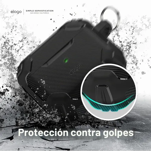Vista 5 de elago Funda de armadura sólida para AirPods 3 Negro