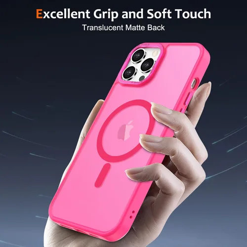 Vista 476 de Anuck - Funda magnética para iPhone 11 compatible con MagSafe, carcasa trasera mate translúcida dura, borde de TPU, delgada, resistente a impactos