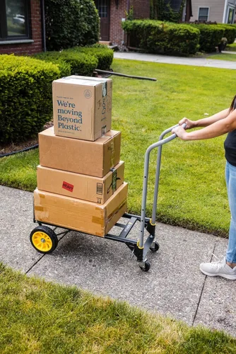 Vista 10 de Gorilla - Camión de mano de acero convertible resistente, capacidad de 600 libras Convertible steel hand truck for movers who need both an upright