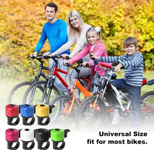 Vista 6 de Bike Bell 2 Pack with Loud Melodious Sound Classic Mini Bicycle Bell for Kids Adults Bike Horn for Road, Mountain Bike for Scooter, MTB, BMX