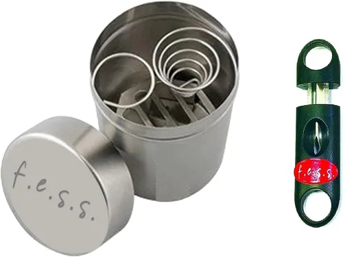 Vista 2 de F.E.S.S. Cenicero portátil para coche, cenicero de viaje para cigarrillos, cabe en portavasos con cortador de cigarros FESS V Cut