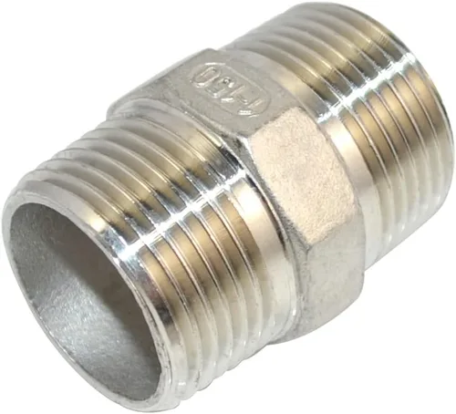 Vista 11 de Pezón hexagonal roscado macho NPT de 1/8 "x 1/8", acoplador rápido de acero inoxidable 304 (1/4")