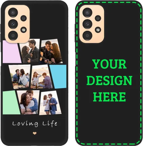 Vista 14 de Funda de teléfono con foto personalizada para Samsung Galaxy A13 4G, imagen/texto personalizados, funda negra delgada y suave, regalo único de nicho