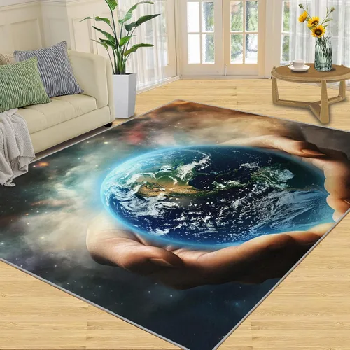 Vista 24 de Cyberpunk - Alfombras para dormitorio, alfombra de área Cyberpunk Hacker, alfombras futuristas para sala de estar, alfombra antideslizante