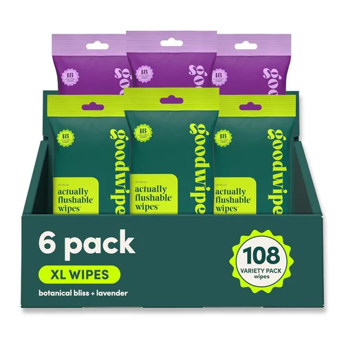 Vista 14 de Goodwipes - Toallitas lavables individualmente envueltas para adultos en movimiento - Toallitas mini portátiles - Esenciales de viaje - Seguras