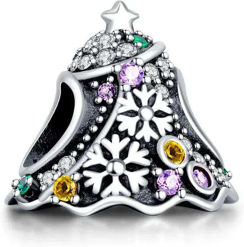 Vista 18 de Annmors S925 Silver Christmas Charms for Women Pandora Moments Bracelet Venado de Navidad