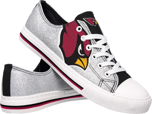 Vista 44 de FOCO Womens NFL Team Logo Ladies Fashion Glitter Low Top Canvas Sneakers Shoes