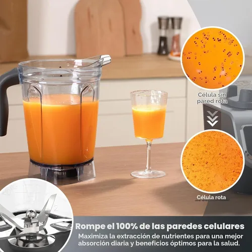 Vista 5 de iCucina Licuadora de 1500 W para cocina con programas de mezcla preestablecidos, licuadora de grado profesional resistente de 64 onzas para batidos