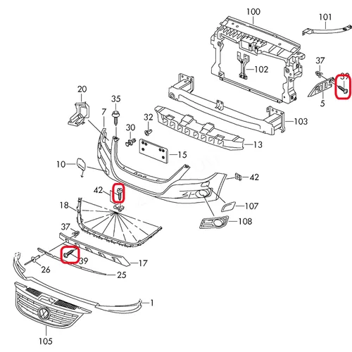 Vista 6 de Rexka 10 piezas T25 Fender Liner Splash Shield Cubierta de parachoques Autoperforantes Tornillo Torx Compatible con N90974701 Volkswagon Audi Porsche