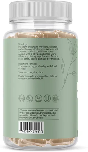 Vista 8 de Mezcla de potencia de refuerzo de inmunidad 10 en 1 con musgo marino irlandés, Ashwagandha y suplemento de semillas negras para hombres y mujeres
