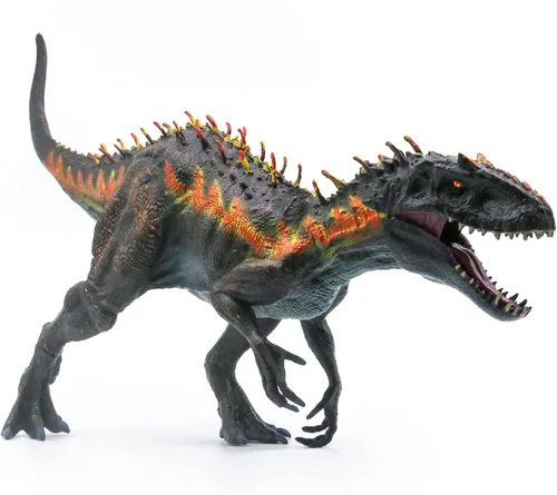 Vista 7 de SIENON Paquete de 6 figuras de juguete de dinosaurio jurásico de 6.3 pulgadas, juego de juguetes de dinosaurios realistas Dilophosaurus Blue