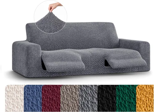 Vista 22 de PAULATO BY GA.I.CO. Funda reclinable – Funda de ajuste suave – Protector elástico de muebles reclinables de 1 pieza – Tela de terciopelo lavable a