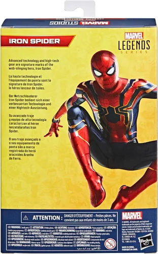 Vista 9 de Marvel Legends Series Iron Spider, Avengers: Endgame Figura de acción coleccionable de Spider-Man de 6 pulgadas