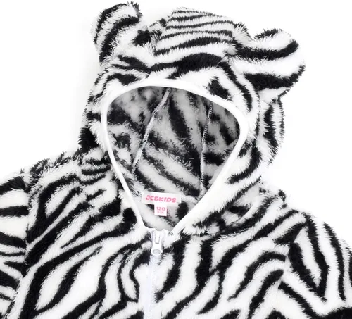 Vista 3 de Chaqueta con capucha de forro polar con cremallera para niños y niñas