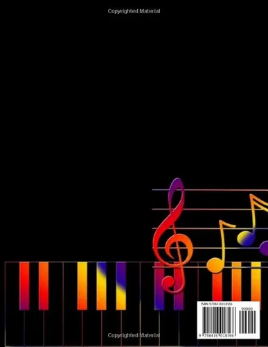 Vista 2 de Blank Sheet Music PIANO Notebook XXL 200 Pages with Treble & Bass Clefs on Each, wide stave