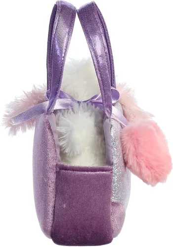 Vista 6 de Aurora® Fashion Fancy Pals™ Trendy Sparkle Purple™ - Peluche con elegante bolso para divertirse con disfraz, perfecto para niños de 3 años