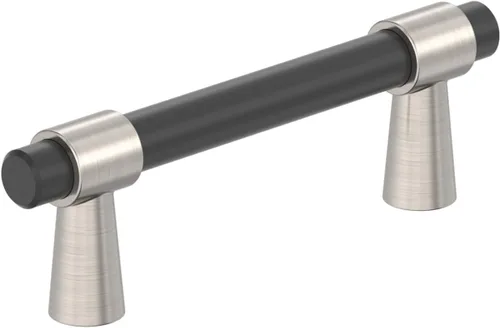 Vista 11 de Amerock BP37385FBCZ Tirador de gabinete negro mate/bronce champán Manija de gabinete de 3 pulgadas (76 mm) de centro a centro Mergence