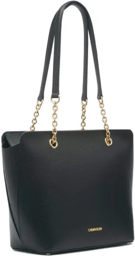 Vista 5 de Calvin Klein Hailey - Bolso tote con cadena con cremallera y micro guijarros