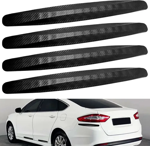Vista 9 de BokWin Paquete de 2 tiras protectoras negras Parche anticolisión, protector antiarañazos, universal para autos, SUV, camioneta