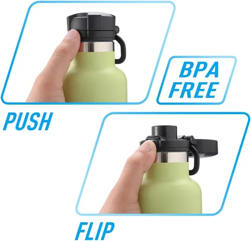 Vista 6 de BOTTLE BOTTLE Tapa de repuesto con tapa abatible para botella de agua aislada con diámetro de boca de 1.69 pulgadas /1.7 in