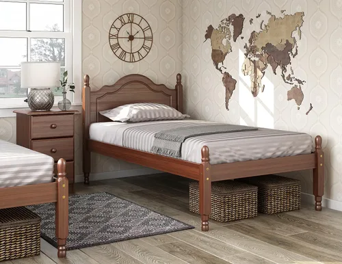 Vista 7 de Palace Imports Cama de plataforma Reston de madera, cabecera de panel Espresso