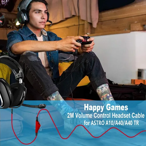 Vista 2 de Cable de repuesto para control de volumen Astro A40, cable de audio para auriculares Astro A40TRA40A10, Xbox one, controlador PS4, PC, la mayoría