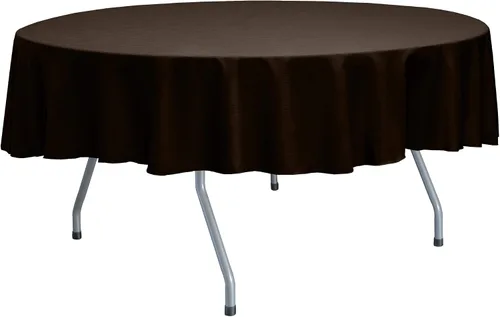 Vista 75 de Ultimate Textile Mantel redondo reversible Shantung Satin Majestic de 84 pulgadas, color rosa hielo