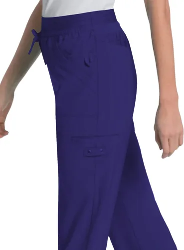 Vista 3 de Pantalones médicos con cintura de yoga de 6 bolsillos, ajuste moderno a medida, 9324