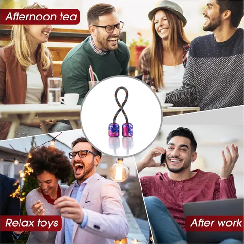 Vista 5 de Begleri - Cuentas para inquietud con forma de giro y golpes, hechas de aleación de aluminio, para hombres, mujeres, jóvenes, jugadores de habilidad