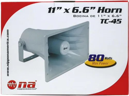 Vista 5 de Nippon America Bocina de alimentación TC-45 Altavoz PA de 80 vatios, blanco 11 "x 6.6