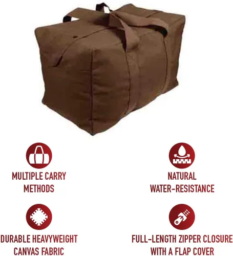 Vista 21 de Bolsa cargo, de Rothco, de lona, estilo paracaidista