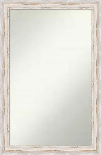 Vista 316 de Amanti Art Espejo personalizado, espejo de baño estrecho Alexandria White Wash, espejo de pared o espejo de tocador de baño sobre el fregadero