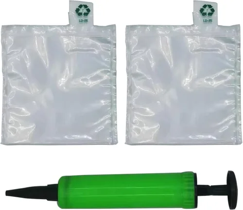 Vista 22 de Miupoo Bolsas de aire de embalaje, bolsa protectora de embalaje de aire inflable de plástico transparente con cojín de bomba gratis, bolsa